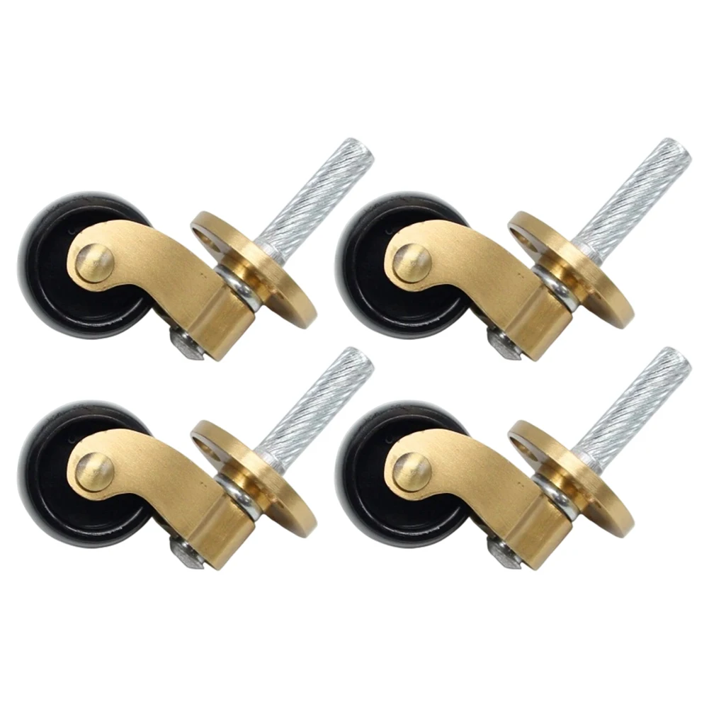 For Living Room Brass Caster Gold Black Silent Bearing Solid Brass Construction Brushed Finish Top Plate Mount