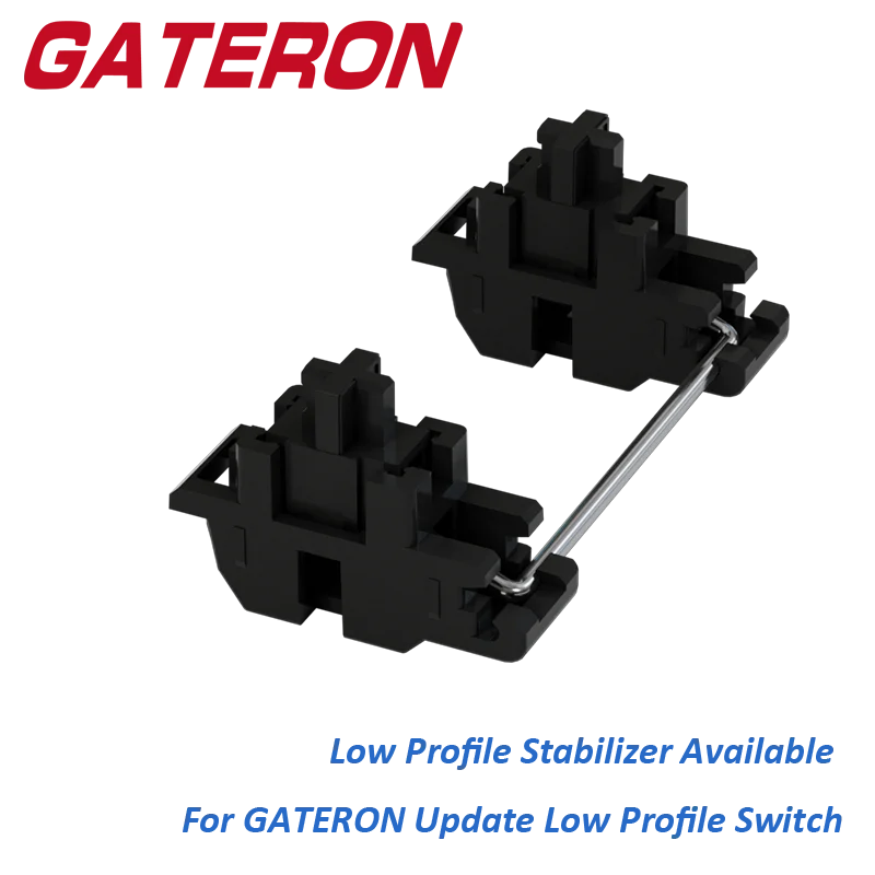 GATERON Low Profile Stabilizer Plated Mounted Black Customized 6.25u 2u Low Profile Switch DIY Hotswap Available For Keyboard