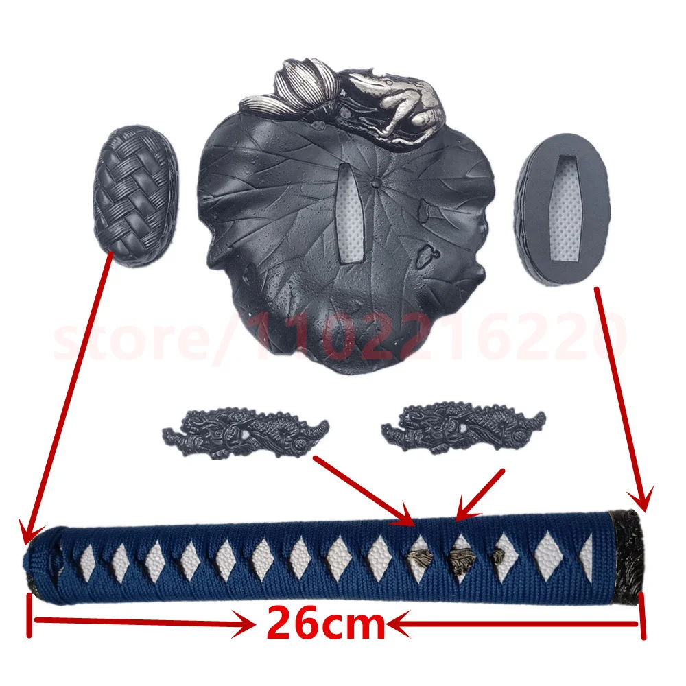 

Высокое качество, ручка Tsuka, рулон из сплава Fuchi Kashira Menuki Tsuba, защита для японского японского самурая, катаны, меча, фитинги