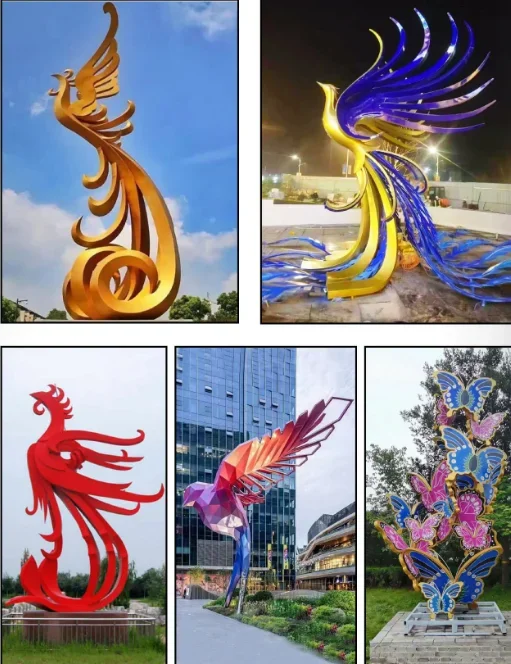 Customized Abstract Metal Giant Statue Stainless Steel Sculpture for Outdoor Decoration