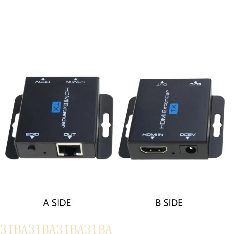 

HDMI-совместимый удлинитель для POC Cat5/Cat6 RJ45 Ethernet UTP сигнал до 60 м приемник + комплект передатчика для ПК ноутбука