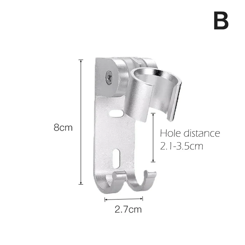 ایلومینیم شاور بیس ہولڈر سایڈست وال جیل ماونٹڈ شاور ہیڈ اسٹینڈ بریکٹ رسٹ پروف ہیڈ سپورٹ ہولڈر باتھ روم فٹنگ