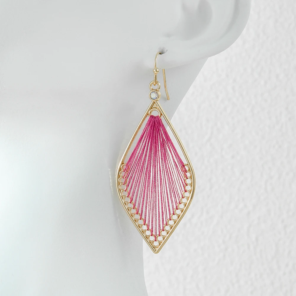 Boho Vintage Earrings Set Geometric Petal Shaped Winding Design Metal Frame Dangle Earrings Holiday Daily Wear Gifts Versatile