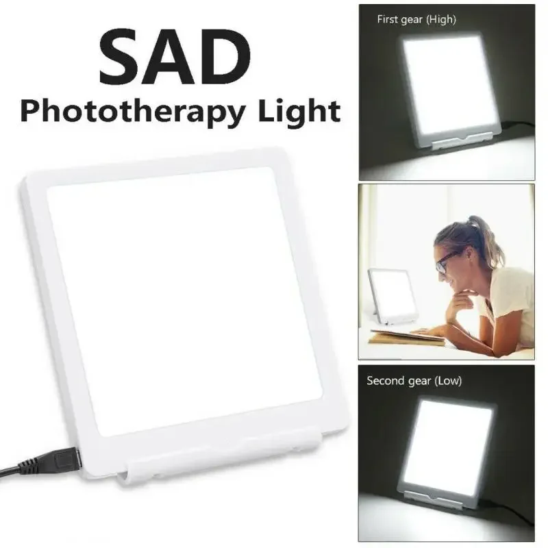 5W SAD Phototherapy Light 10000 LUX USB LED Lamp for Affective Disorder Treatment | Adjustable Relief for Listless Readers