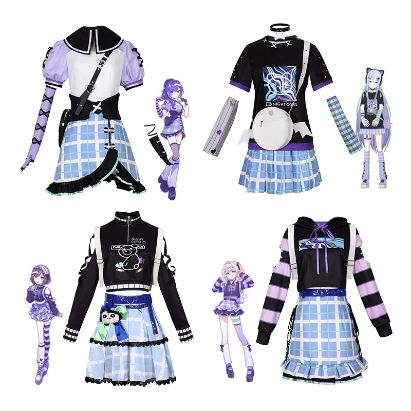 

Anime Project Sekai Colorful Cosplay Costume Asahina Mafuyu Mizuki Yoisaki Kanade Shionome Ena Costume With Bag Suits