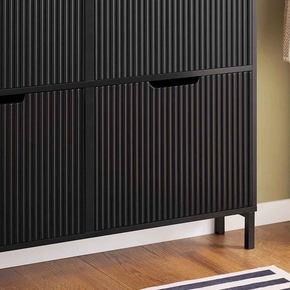 خزانة أحذية مدمجة ذات 4 أدراج للمدخل - منظم تخزين الأحذية النحيف، رف قائم بذاته للباب الأمامي والشرفة