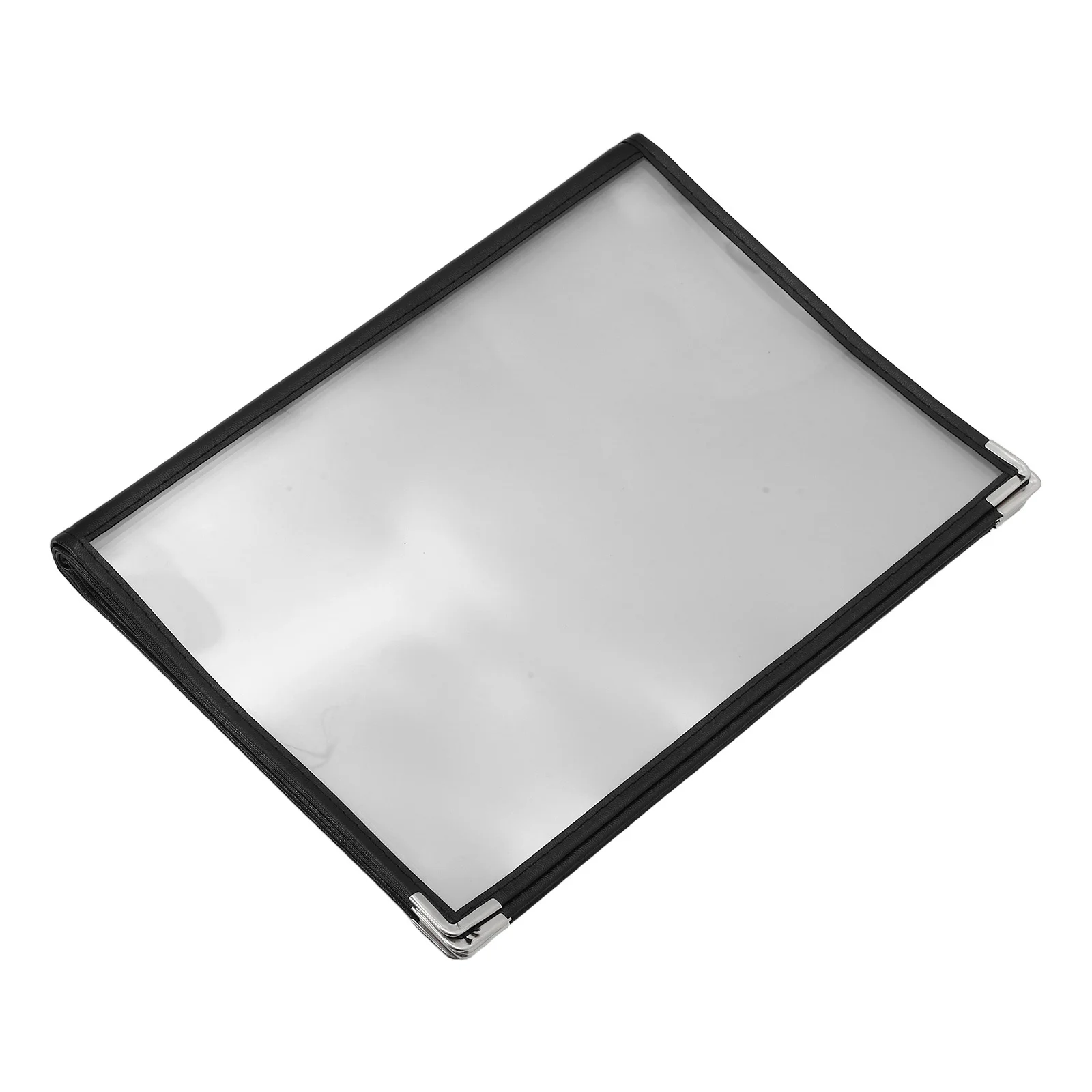 Raccoglitore per Menu Ristorante Trasparente Formato A4 8 Pagine 16 Scomparti Cartella Menu in PVC Resistente agli Strappi Copertina in Finto PVC Quaderno
