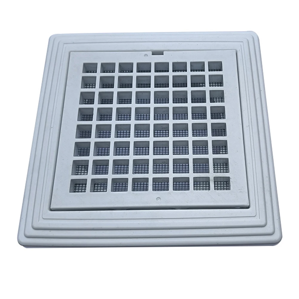 100150 Plastic Air Outlet Grille with Steel Mesh for Wall and Eaves Installation Suitable for Exhaust Fan Venting