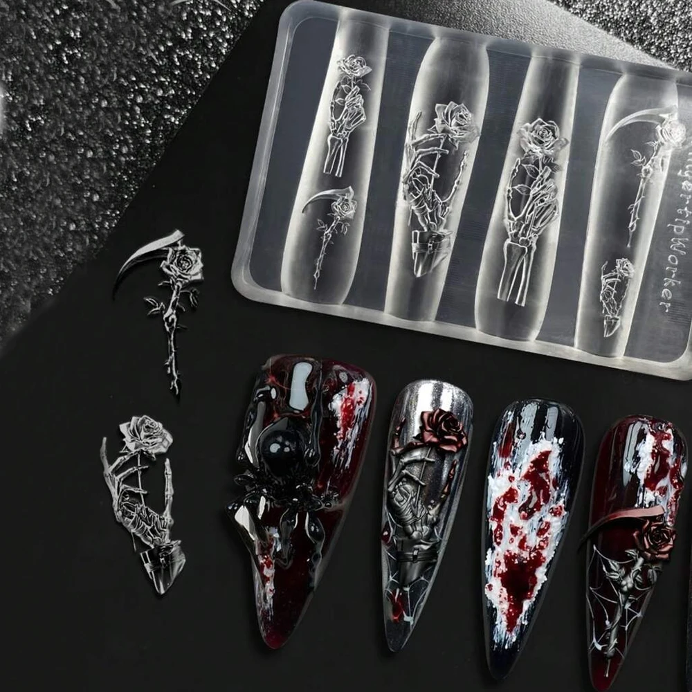 Resin Art Template - 2 peças/conjunto Molde de Silicone para
