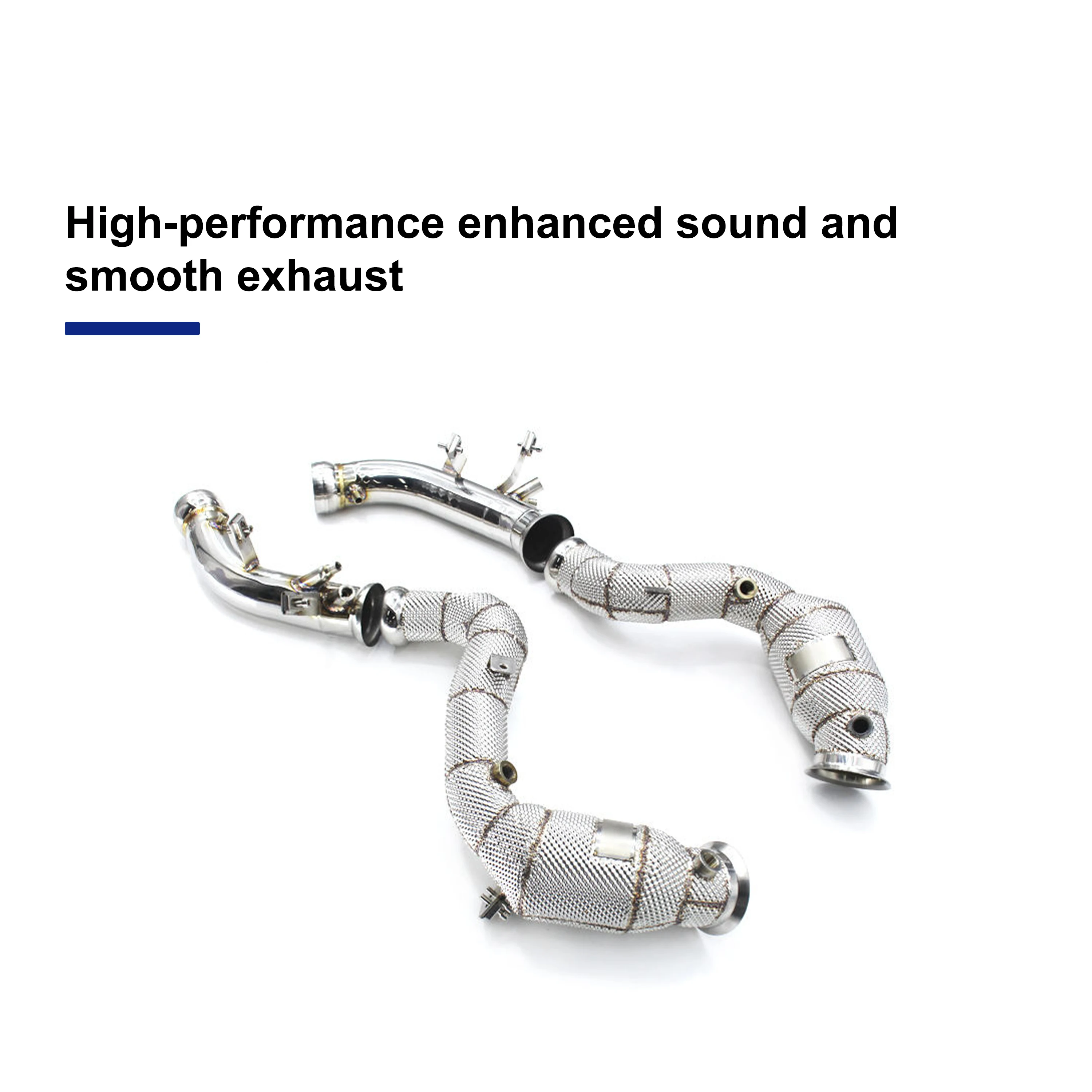 ACE Hochwertiges SUS304 Downpipe für Mercedes Benz E63S AMG W213 4.0T Hochleistungs-Auspuffrohr mit aggressivem Auspuffklang – Detail 7