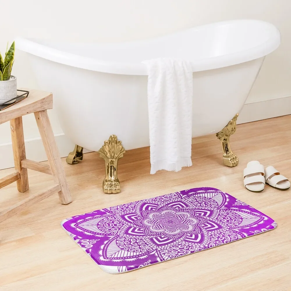 

Mandala purple Bath Mat Absorbent Carpet For Bathroom Bathroom Gadgets Bathroom Accessories Sets Luxury House Entrance Mat