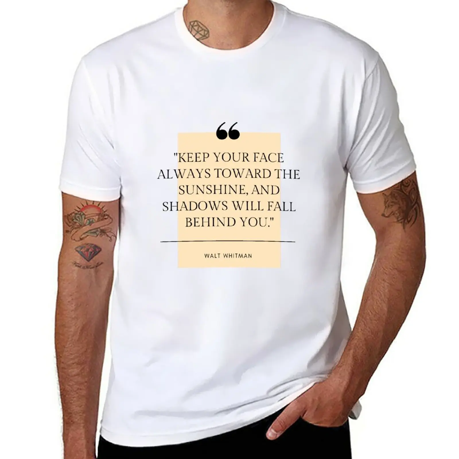 New Walt Whitman Quote T-Shirt custom t shirt quick drying shirt designer t shirt men