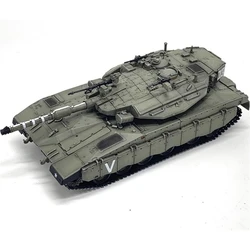 1/72 Scale Merkava 3D Main Battle Tank Armored Vehicle Explosion Proof Curtain Model DieCast Collection Display Fans Toys Gifts