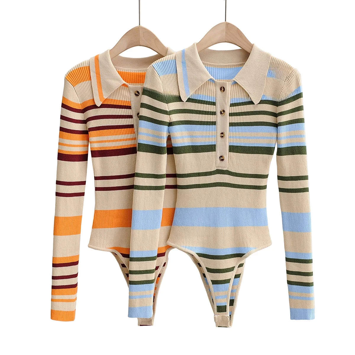 

Женская облегающая основа Nesie в стиле ретро Sle Long Sve, удобная базовая полоска из полиэстера и волокна