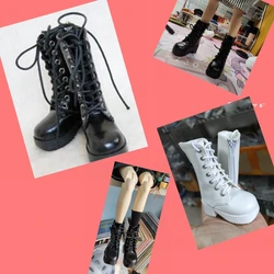 1/3 1/4 woman man boy girl SD AOD DOD BJD MSD Dollfie Synthetic Leather PU boots Shoes black white brown shoes YG008