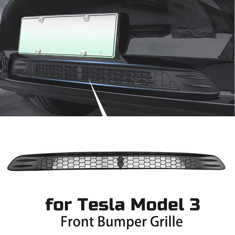 Front Bumper Intake Grille for Tesla Model 3 Anti Insect Net Inlet Vent Dust Proof Protector Mesh Cover Car Accessories