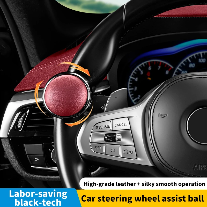 Steering Wheel Effort-Saving Ball Attachment Car Steering Assist Device Car Steering Aid Device One-Handed Steering Wheel Assist Ball Suitable for All Models