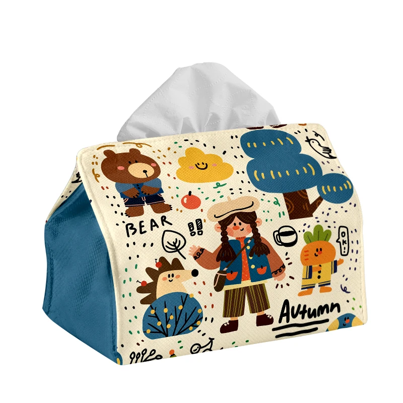 

Pu Paper, Van Gogh Starry Night Napkins, Paper Box Holder, Tissue Box, Rural Tissue Holder, Suitable for Home Offices