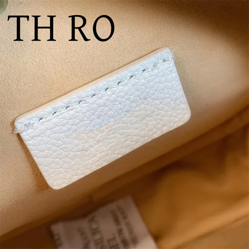 THRO-Bolso de cuero negro de doble capa para mujer, bolso de cámara de gran capacidad, Mini bolso de hombro de alta calidad, blanco