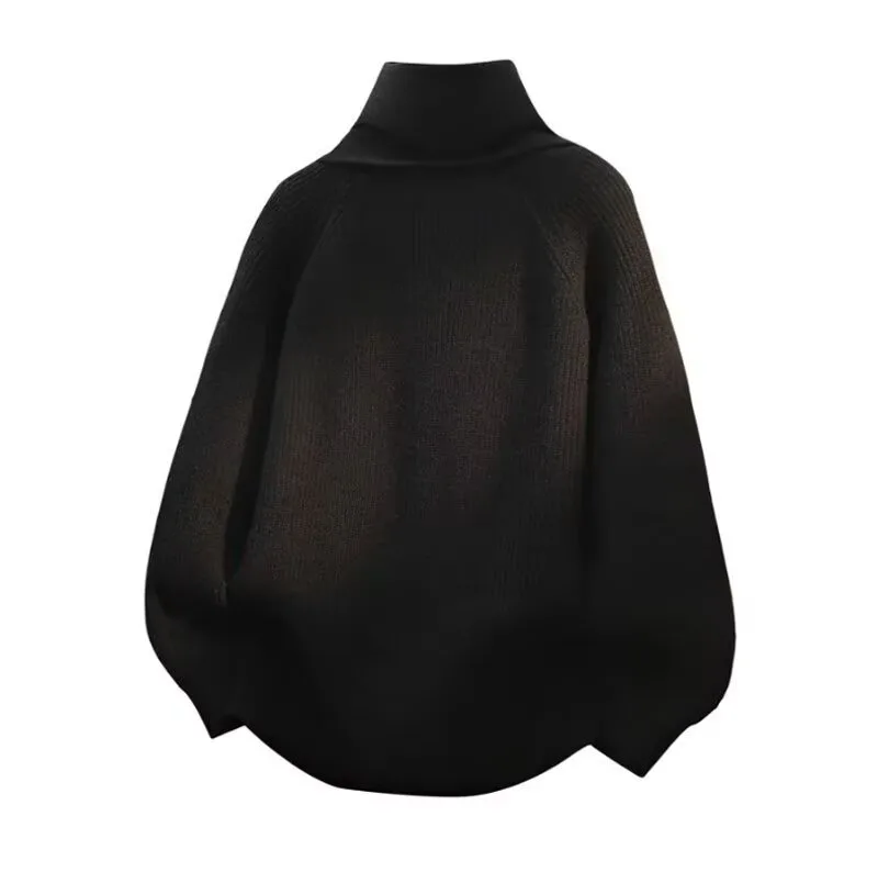 الخريف والشتاء اعتصامات كسول نمط سميكة وشاح سترة الرجال النسخة الكورية العصرية فضفاضة بلون قاعدة متماسكة سترة