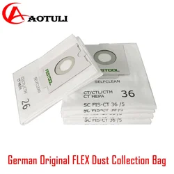 Original German FESTOOL Dry Ground Vacuum Cleaner Dust Bucket CT 26/36 Cloth Bag Disposable Filter Vacuum Cleaner Accessories