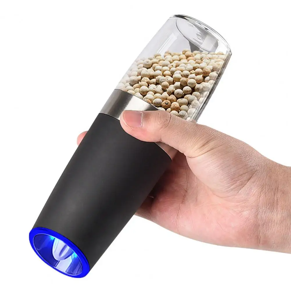 Electric Salt Pepper Grinder Stainless Steel Electric Pepper Mill Battery Powered Electric Pepper Grinder for One handed