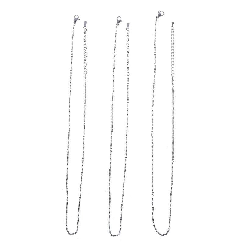 Set of 10 Delicate Stainless Steel O Link Chain Necklace for Contemporary Dropsale