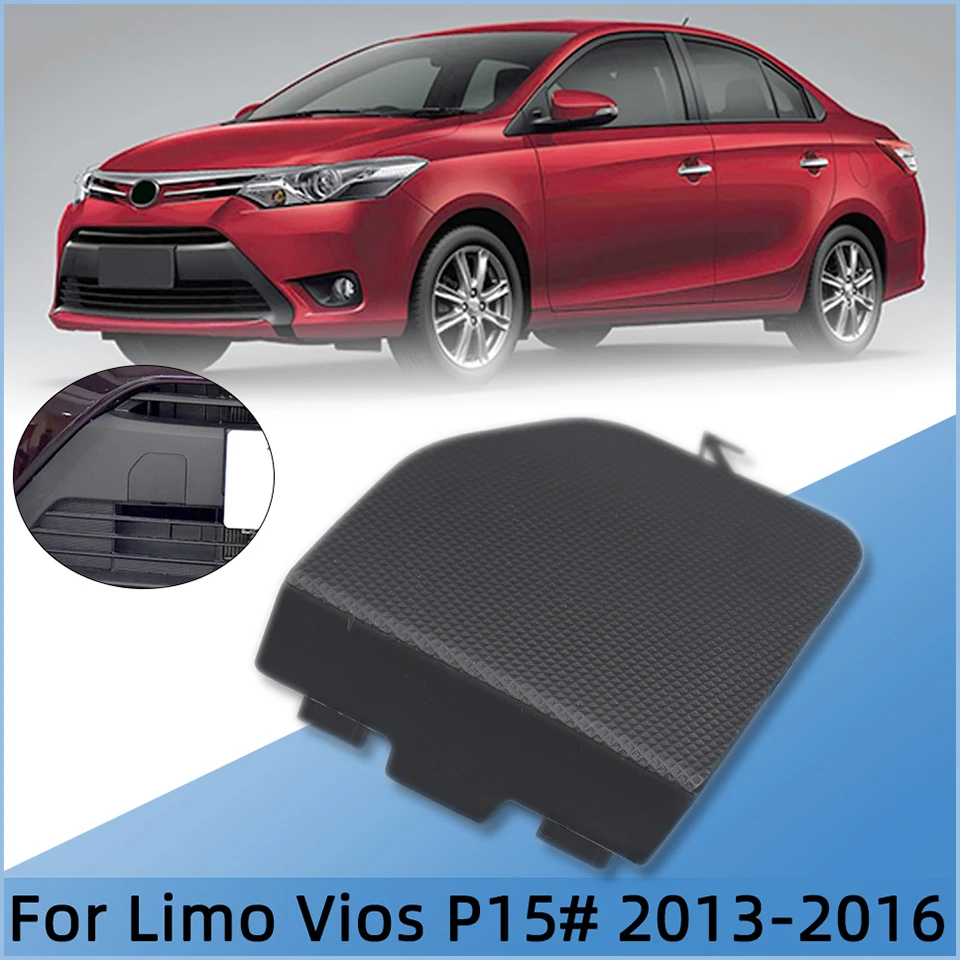 Car Front Bumper Towing Hook Cover Lid For Toyota Limo Vios Yaris Sedan NSP15# 2013 2014 2015 2016 Trailer Cap Shell Garnish