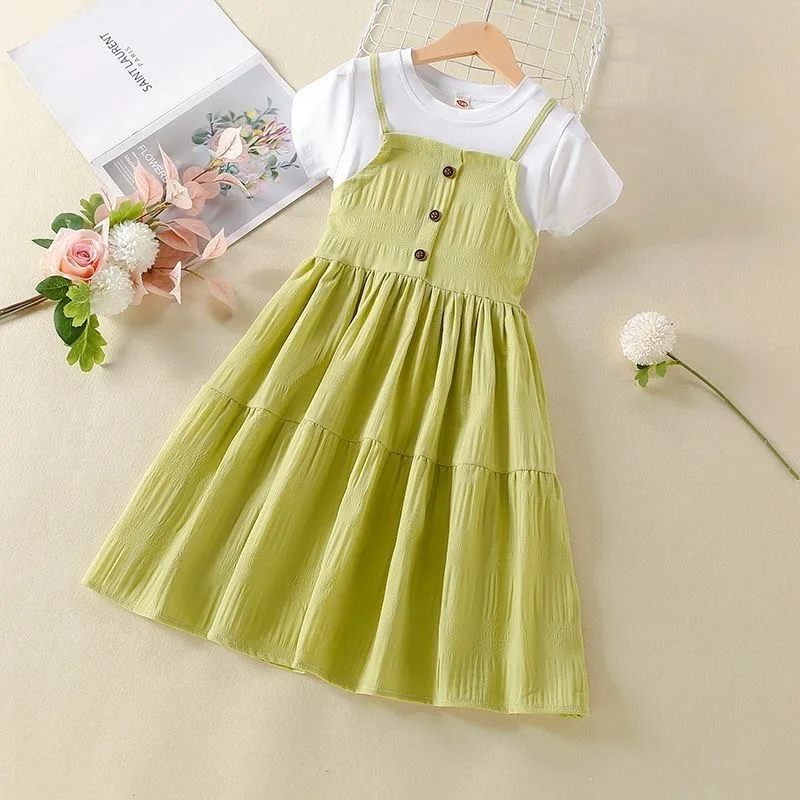 Baby Girls Dress 2024 Summer New Fashion Elegant Princess Dresses For Girls Birthday Gift Children Clothing 4 5 6 7 8 9 10 Years