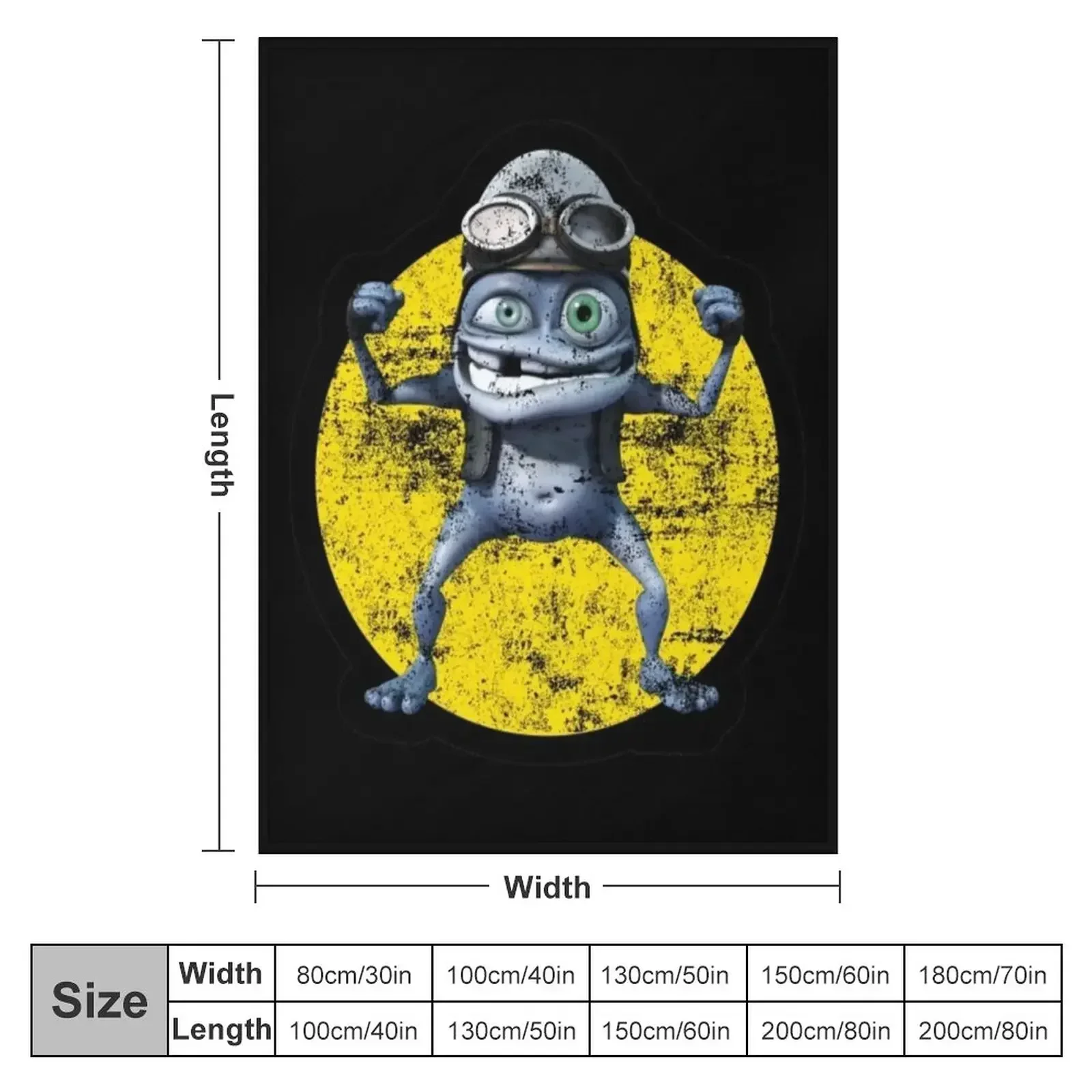 Crazy Frog 4 Throw Blanket couch cozy soft plush fuzzy picnic outdoor blanket