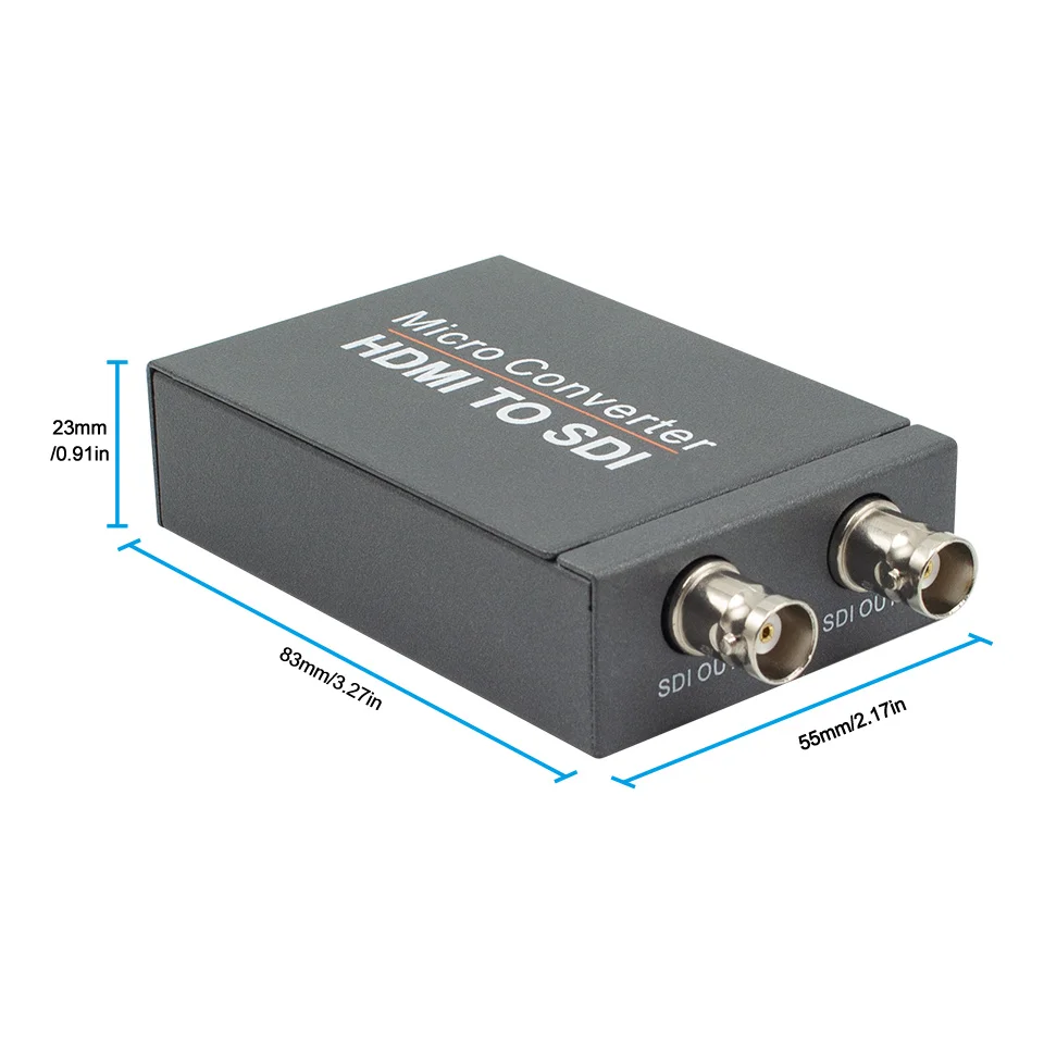 Konwerter HDMI na SDI, Konwerter HDMI na SDI z dwoma wyjściami SDI, Wbudowany moduł audio, Obsługa HDMI 1.3, 3G/HD-SDI, Automatyczne wykrywanie formatu, Przedłużacz — zdjęcie produktu 5