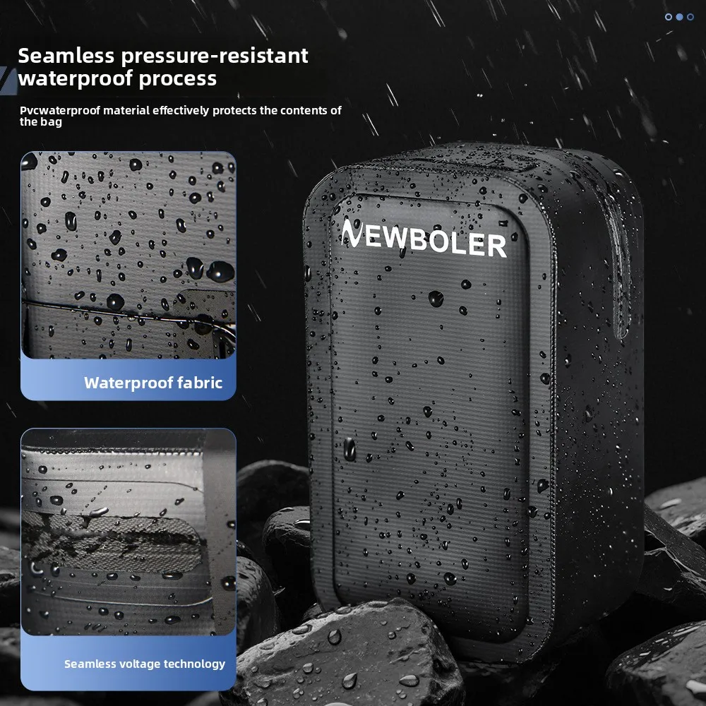 

NEWBOLER Compact Lightweight Bike Saddle Bag - Portable Seatpost Pouch for Road Cycling (Windproof)