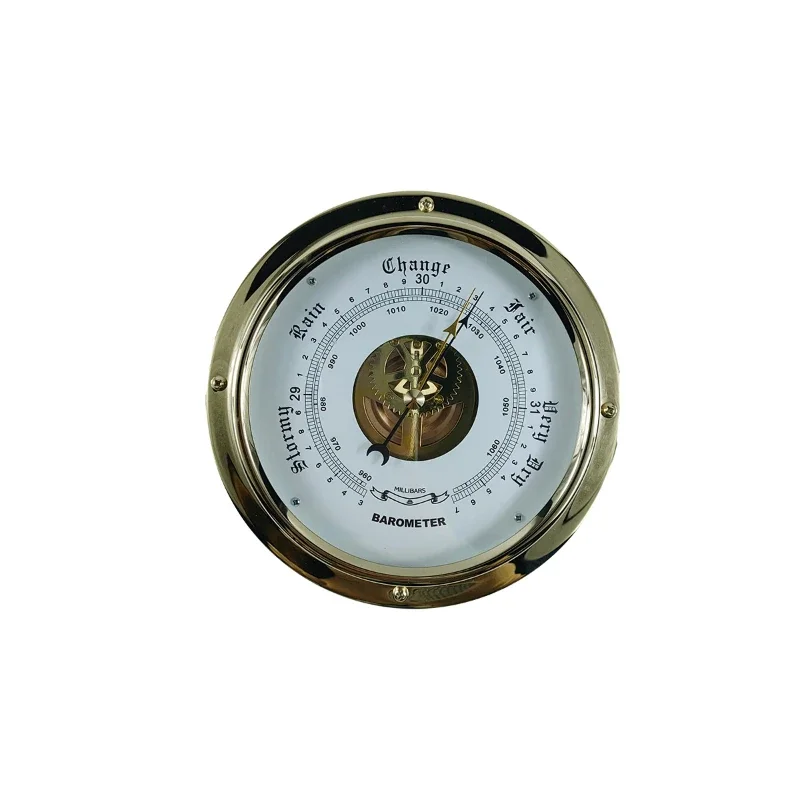 

IMPA 370246 370247 Multifunctional Boat Accessories Brass Marine Aneroid Barometer 180mm