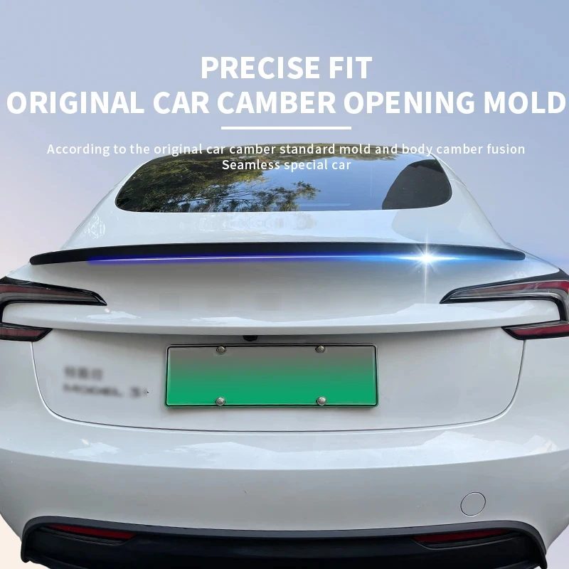 Per Tesla Model 3 Highlander 2024 Spoiler forgiato grano carbonio lucido opaco posteriore tronco ali 2024 modello 3 accessori Auto