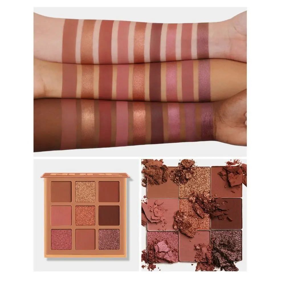 Nuova tavolozza di ombretti da 9 colori Tavolozza di trucco per occhi opaca naturale Trucco per ombretti multifunzionale a lunga durata