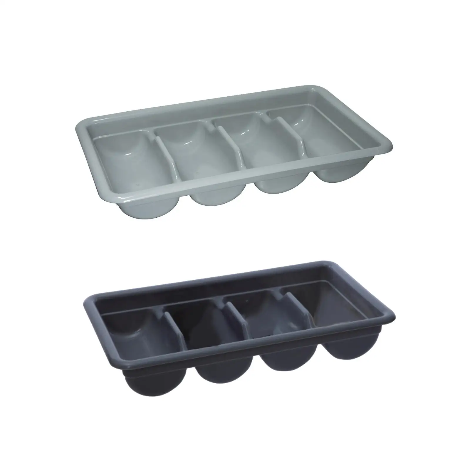 

4 Compartment Cutlery Box Spoons Forks Utensils Drawer Holder Cutlery Flatware Storage Box for Home Commercial Establishment