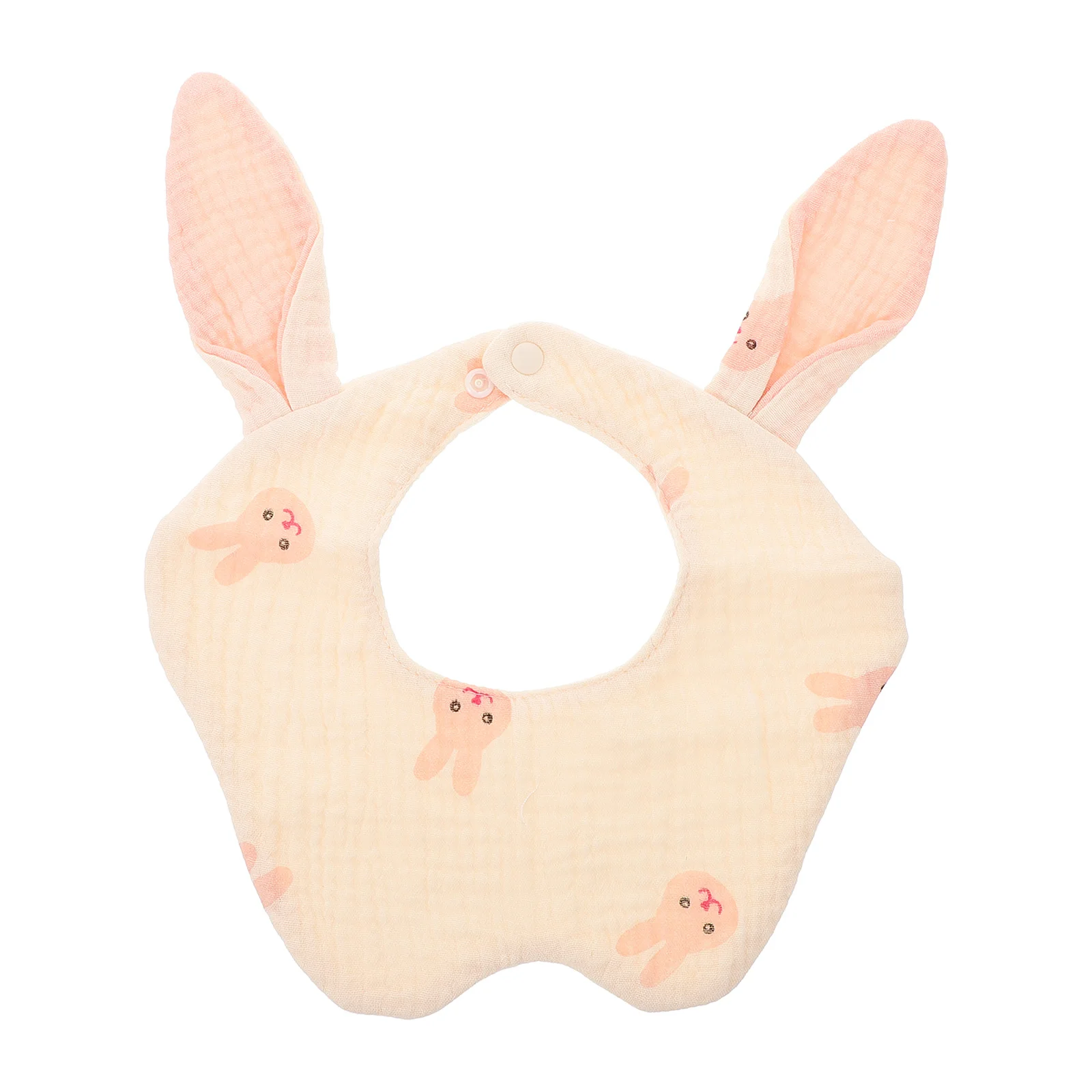 

Baby Bibs Newborn Rabbit Ears Drool Feeding Muslin Cotton Unisex 0-6 Months Soft Dribble Bib For Girls Boys Pink