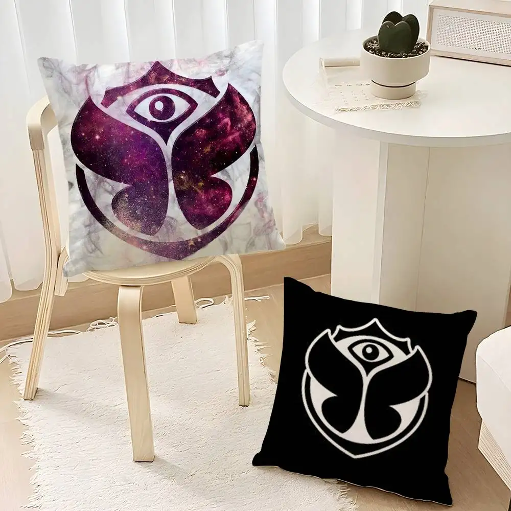 T-Tomorrowlands Music Logo Pillow Case  Plush Fabric Soft  Pillowcase Double Sided Print Cushion Cover Household Gifts