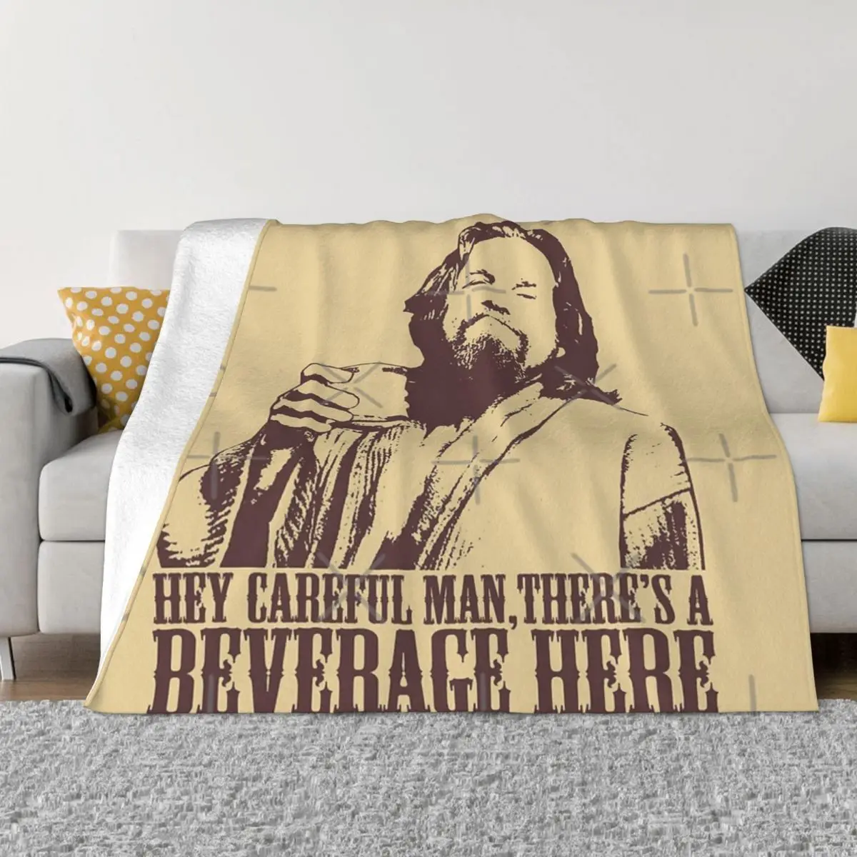 The Big Lebowski Careful Man There'S Home Bedroom Blankets & Throws Custom Blanket Personalized Throw Blanket