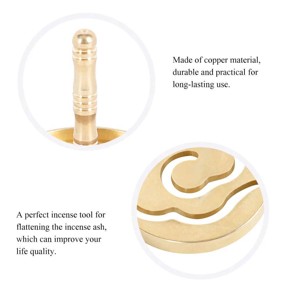 

1 set Copper Press Mold For Ash Flattening Vintage Incense Forming Mould Diy Household Supply Tea Room Decor Incense Burner