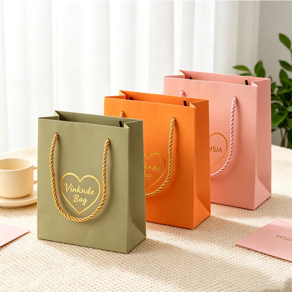 

Custom Logo Paper Tote Bag 14x12.5x6cm Gift Bags With Handles Jewelry Earrings Brooch Perfume Cosmetic Shopping Packaging Sack