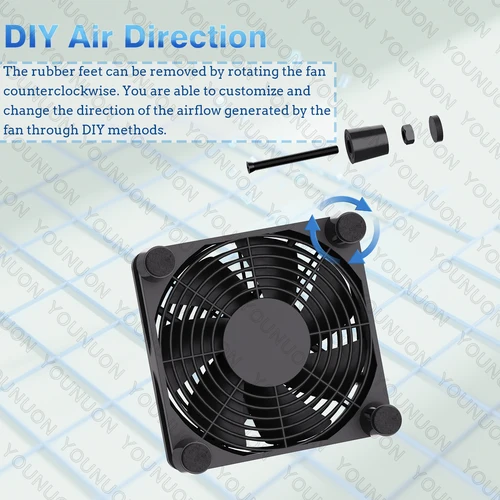 Imagen 2 del producto Ventilador enrutador USB de 5V, 80mm, 92mm, 120mm, 140mm, bricolaje, TV Box, bola/enfriador de manga y red protectora, ventilador de refrigeración de escritorio