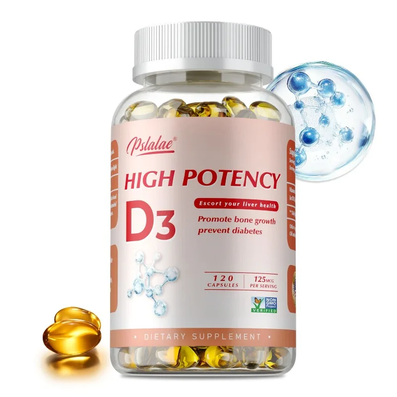 

Капсулы с витамином D3 125 мкг — способствует здоровью костей и зубов, поддерживает плотность кости, улучшает иммунитет, здоровая функция мышц