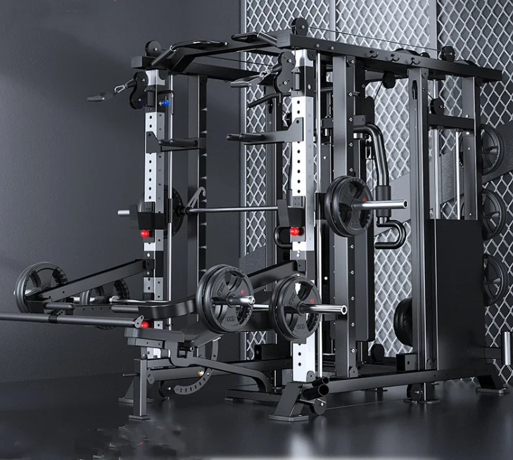 Smith Machine Comprehensive Trainer Commercial Mutli Function Station Squat Small Bird Gantry Set Combination Fitness Equipment