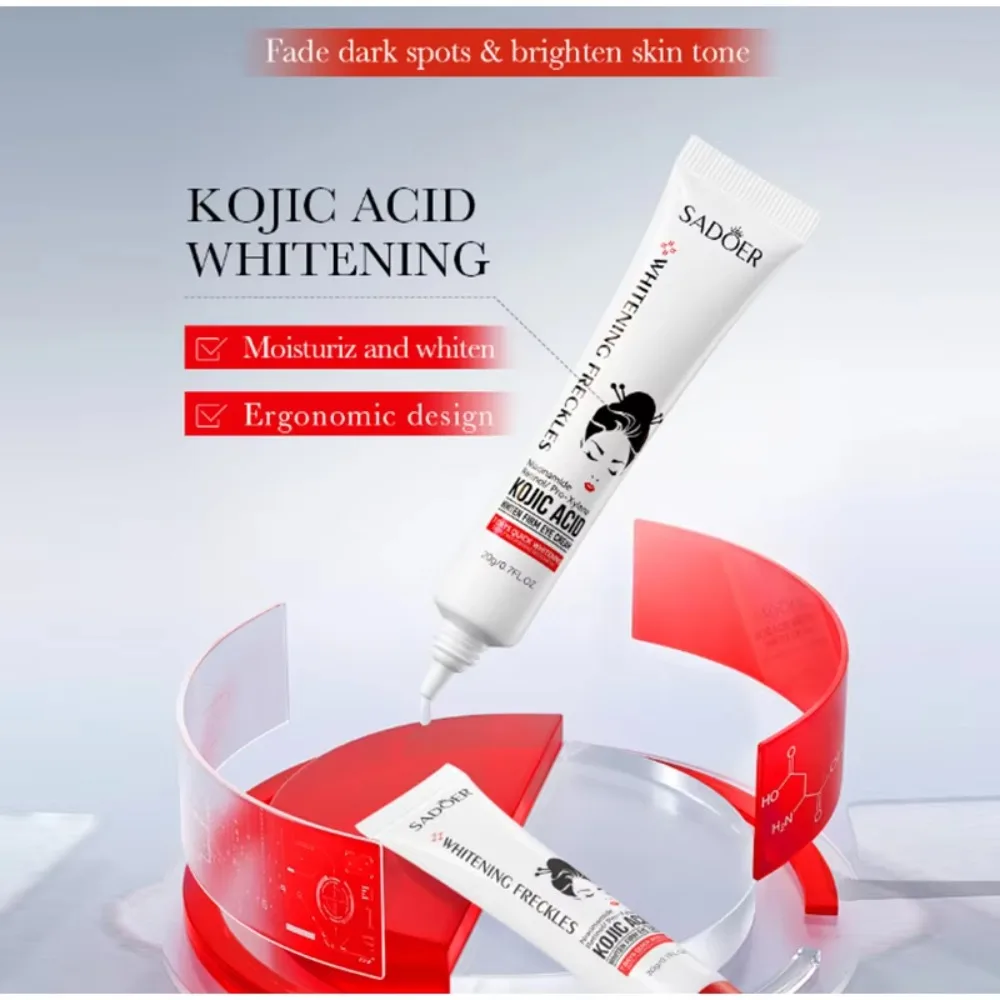 Anti-Ageing Kojic Acid Whitening Eye Cream Tightening Anti-Puffiness Eye Cream Repairing Dark Circles Fine Lines Eye Bags