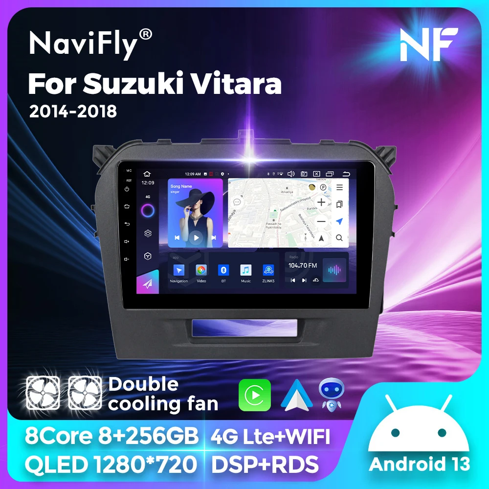 

Android 13 Auto Carplay Stereo For Suzuki Vitara 4 2014-2020 Car Radio Multimedia Video Player Navigation GPS WIFI BT Head Unit