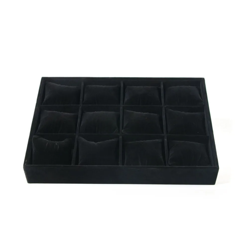 

Divided Watch Bracelet Organizer Flannelette Large Capacity Velvet Jewelry Tray Bracelets Multifunctional Jewelry Display Holder
