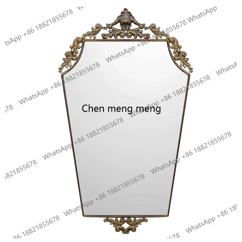 European-style Simple Carved Decorative Wall-mounted Living Room Dining Mirror French-style Makeup Mirror
