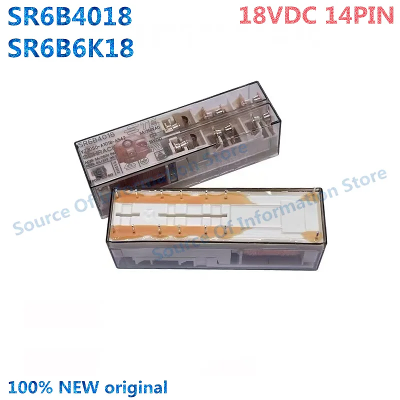 Safety Relay 18VDC 14PIN Model SR6B4018 SR6B6K18 - Electronic Component for Industrial Automation