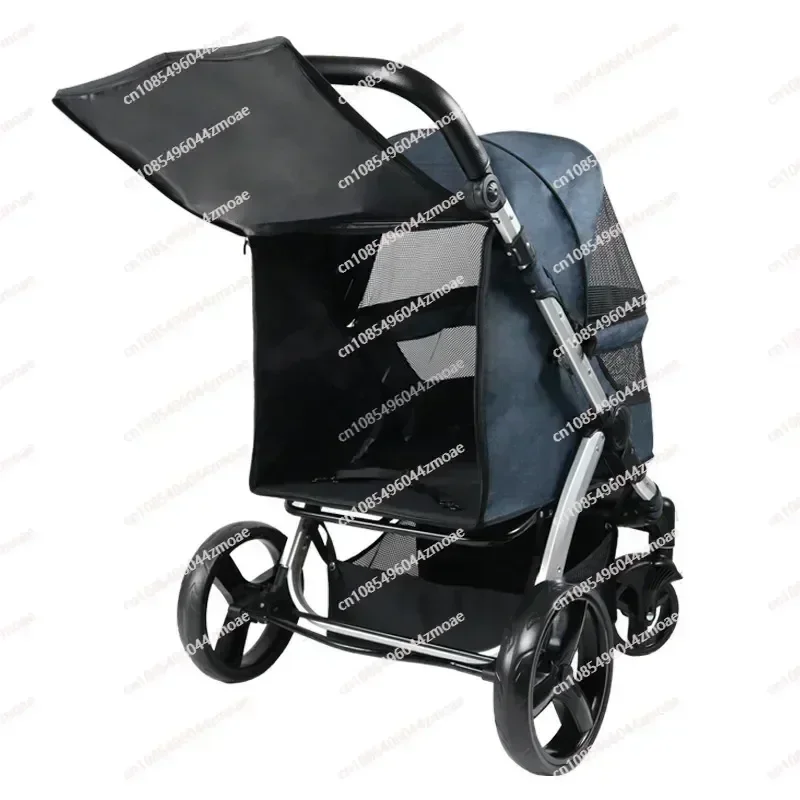 Pet cart medium and large dog multi pet folding dog cat family out cart dog walking four-wheeler pet cart